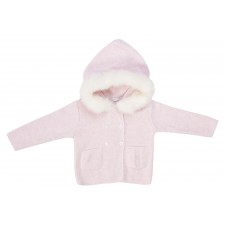 GIRL JACKET - KNIT/SYNTHETIC FUR