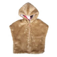 GIRL VEST-WOVEN/SYNTHETIC FUR