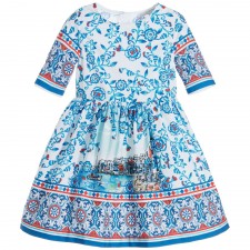 GIRL PRINTED DRESS - WOVEN