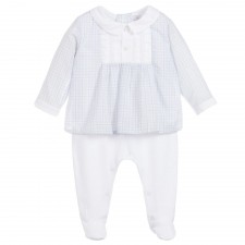 BABY BOY PPLAYSUIT - KNIT/WOVEN